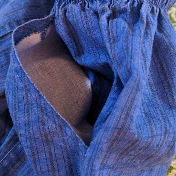 Vintage blue striped shorts - Picture 6 of 6